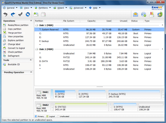  Easeus Partition Master+