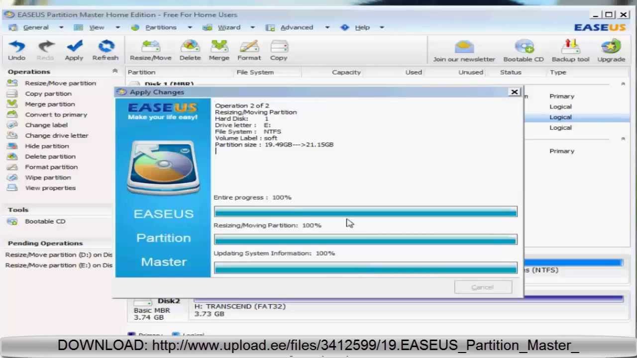  Easeus Partition Master+